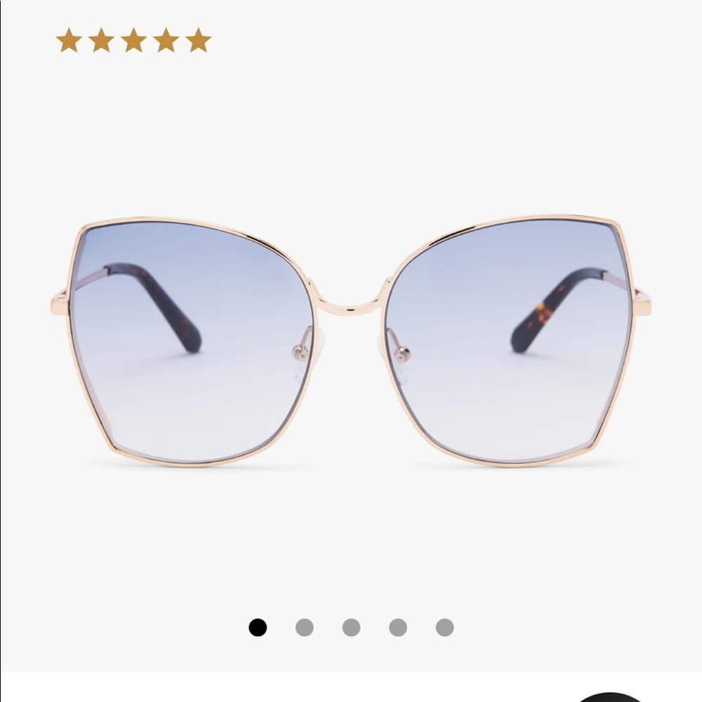Diff eyewear Donna sunglasses COLOR: Gold, Amber Tortoise Blue Gradient
